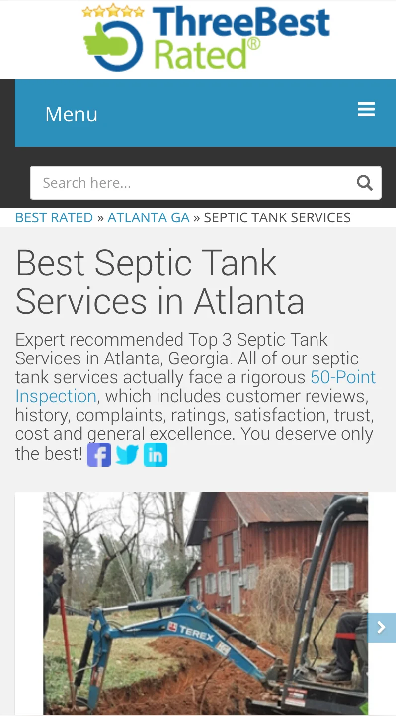 BEST SEPTIC COMPANY IN ATLANTA GA BEST SEPTIC TANK SERVICES IN